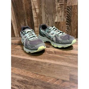 ASICS Womens Gel Venture 6 T7G7Q D Black Teal Running Sneaker Shoes US 11